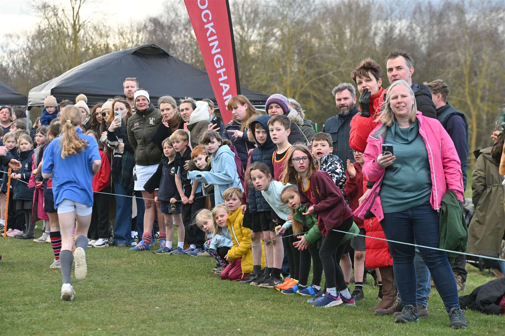 Spectators lend their support