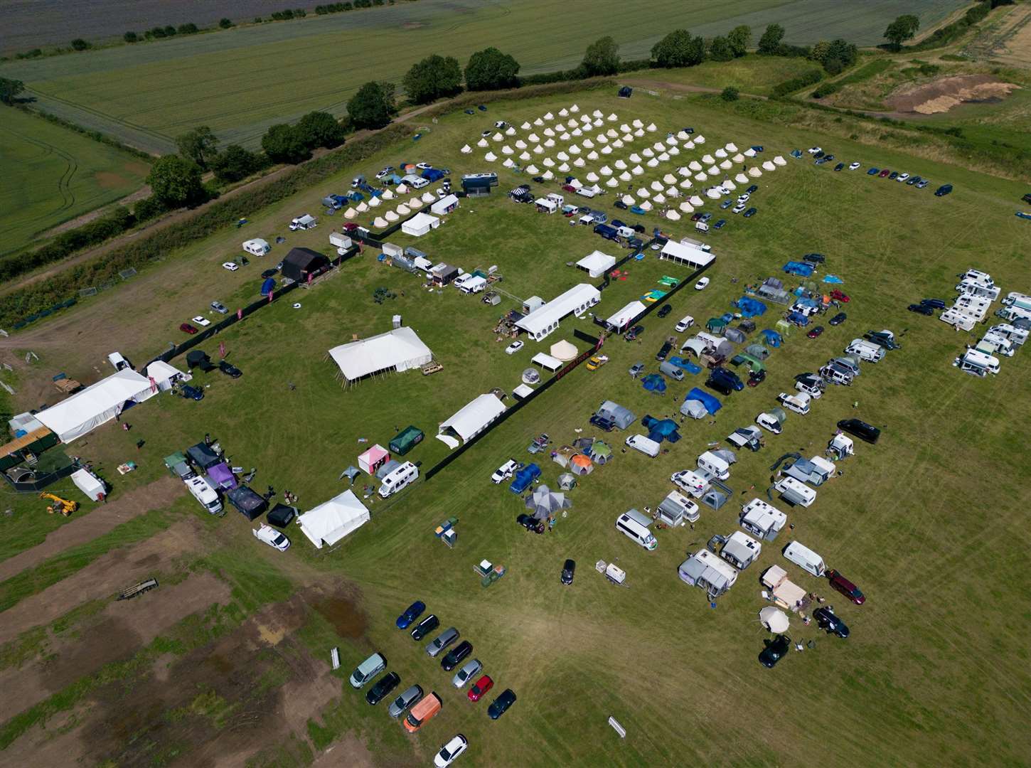 Aerial images capture the site