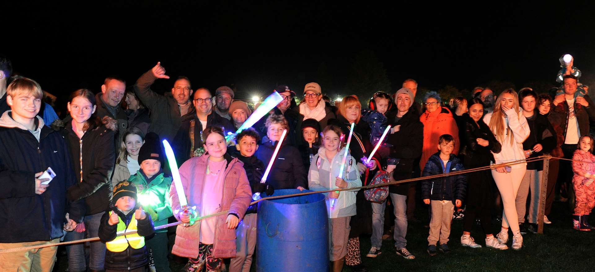 Organisers estimate 2,500 people attended the bonfire and fireworks. Photo: Chris Lowndes