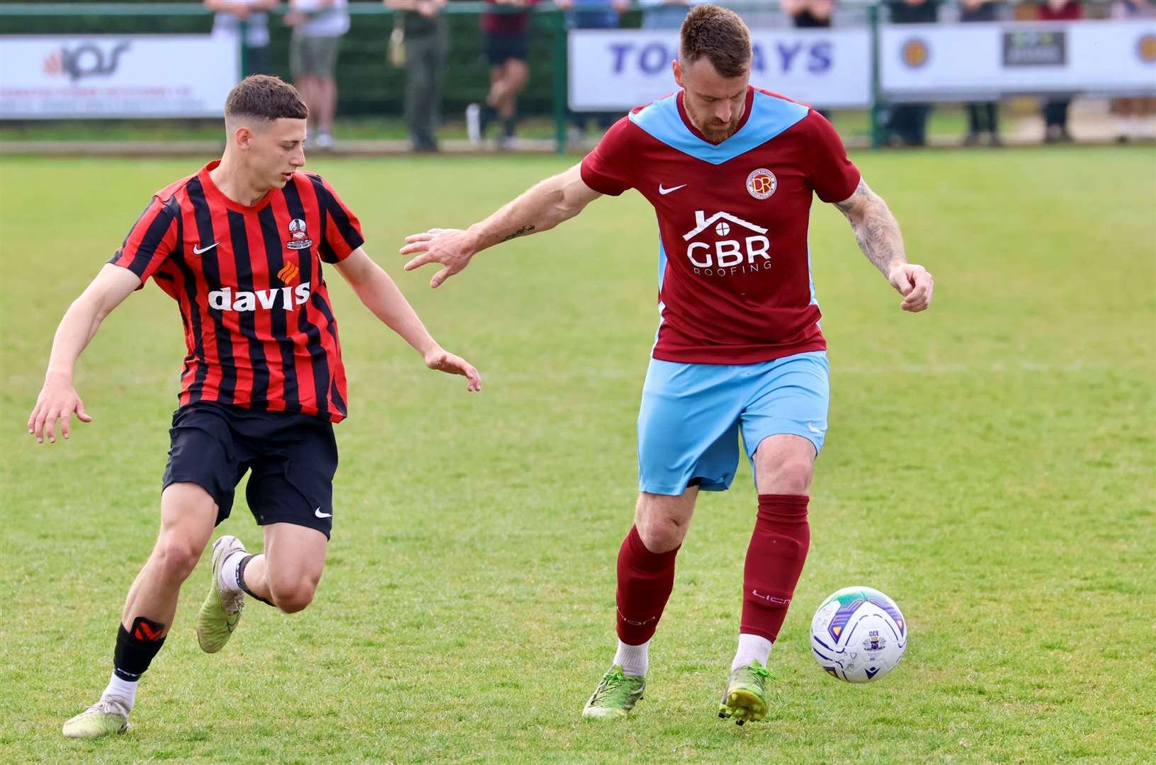 Action from Deeping Rangers' home win over Shirebrook Town. Photo: Jason Richardson