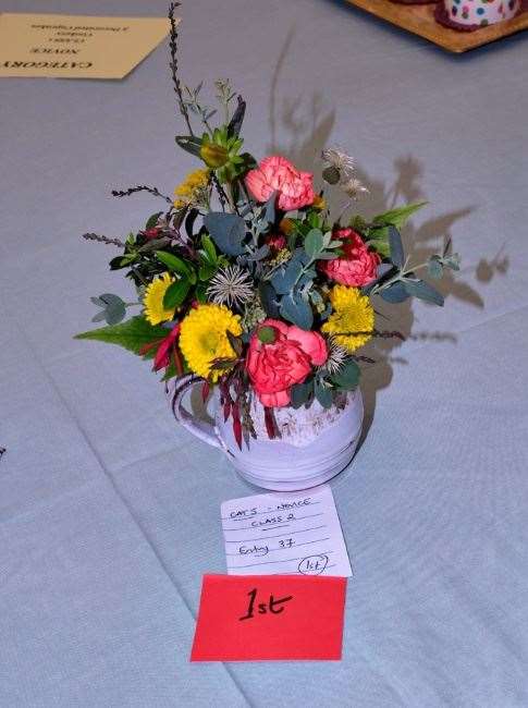 The winning novice entry at the WI members Make, Bake and Show event.