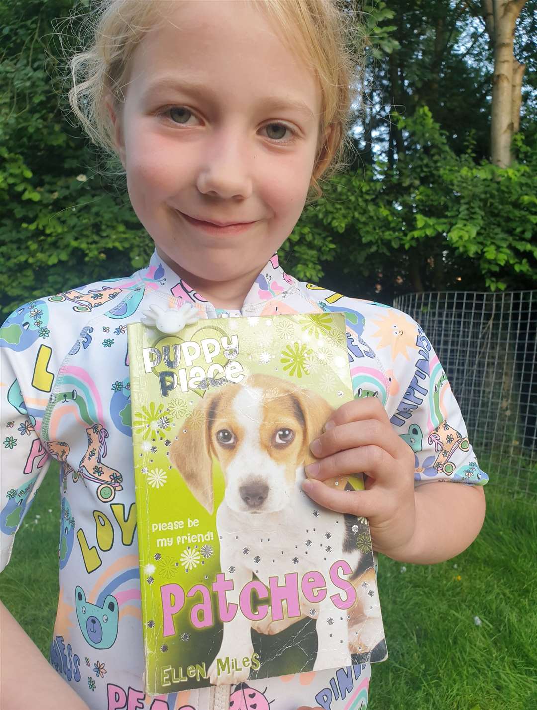 Roxane with the book which inspired her.