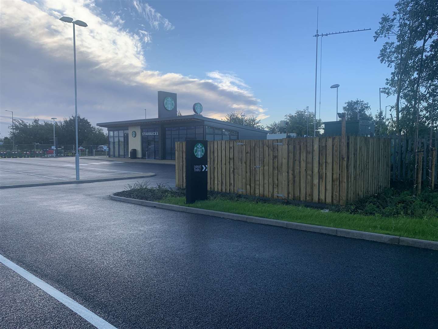 The new Starbucks drive thru is opening in ten days.