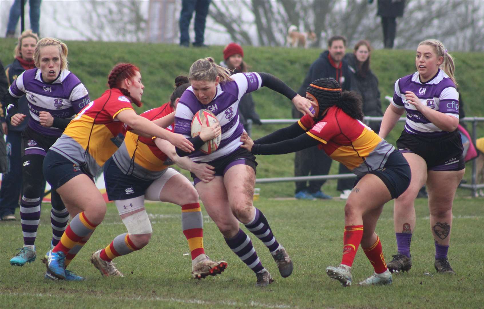 Action from Stamford Women's defeat at Peterborough. Photo: Darren Dolby