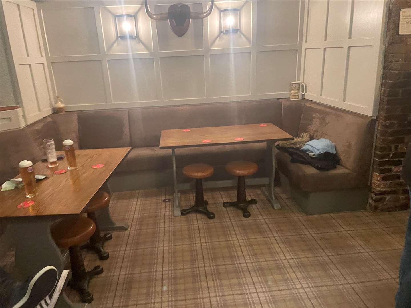 The decor is homely and warm