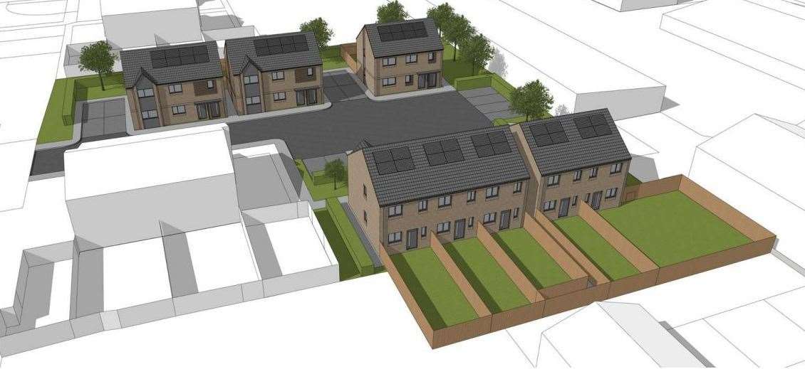 An aerial view of the development. Photo: SKDC / Michael Dyson Associates