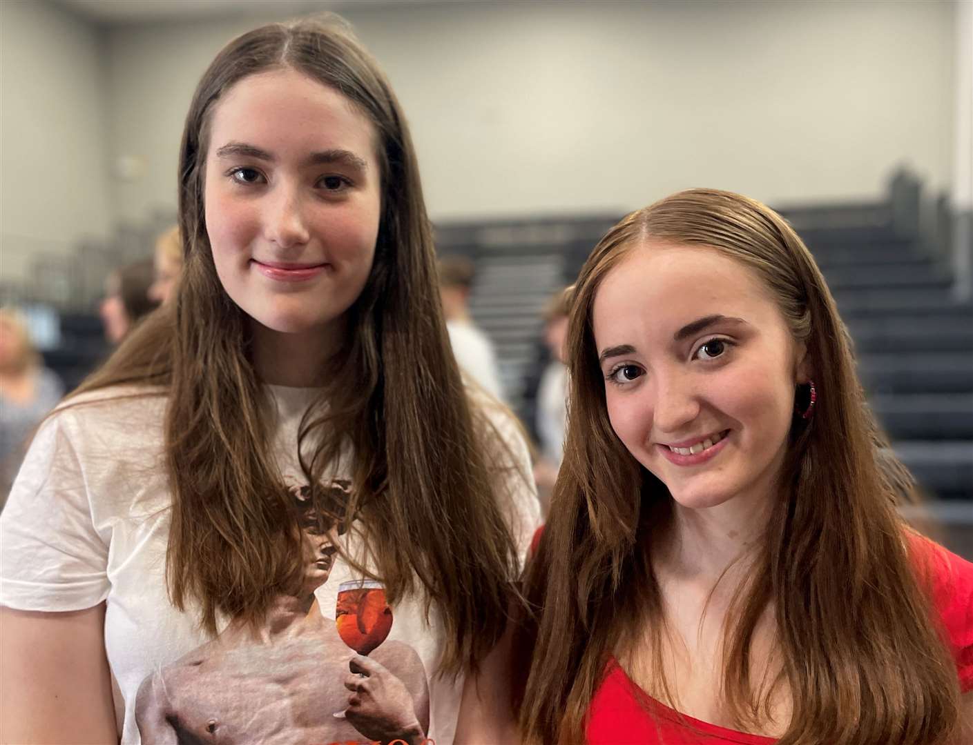 Twins Rebecca, left, and Rachel Walker