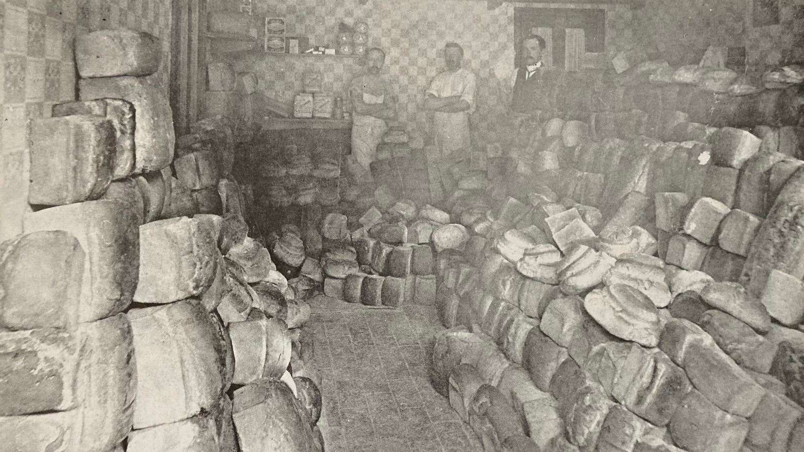 John Thomas Leonard Goode at his Grantham bakery.