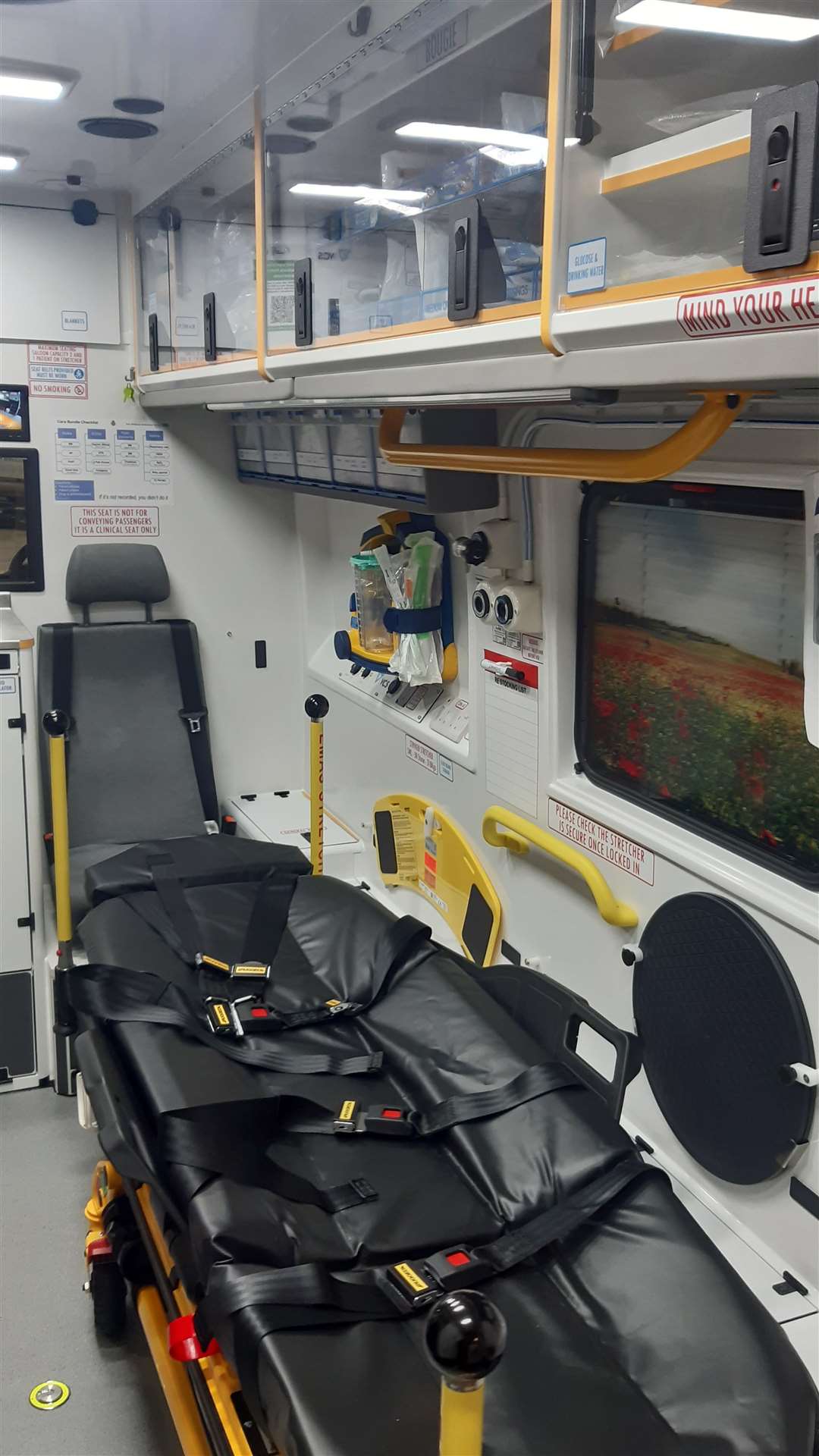 Inside one of the new Emas ambulances