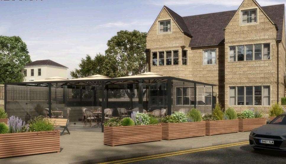 The proposed glass shelter.