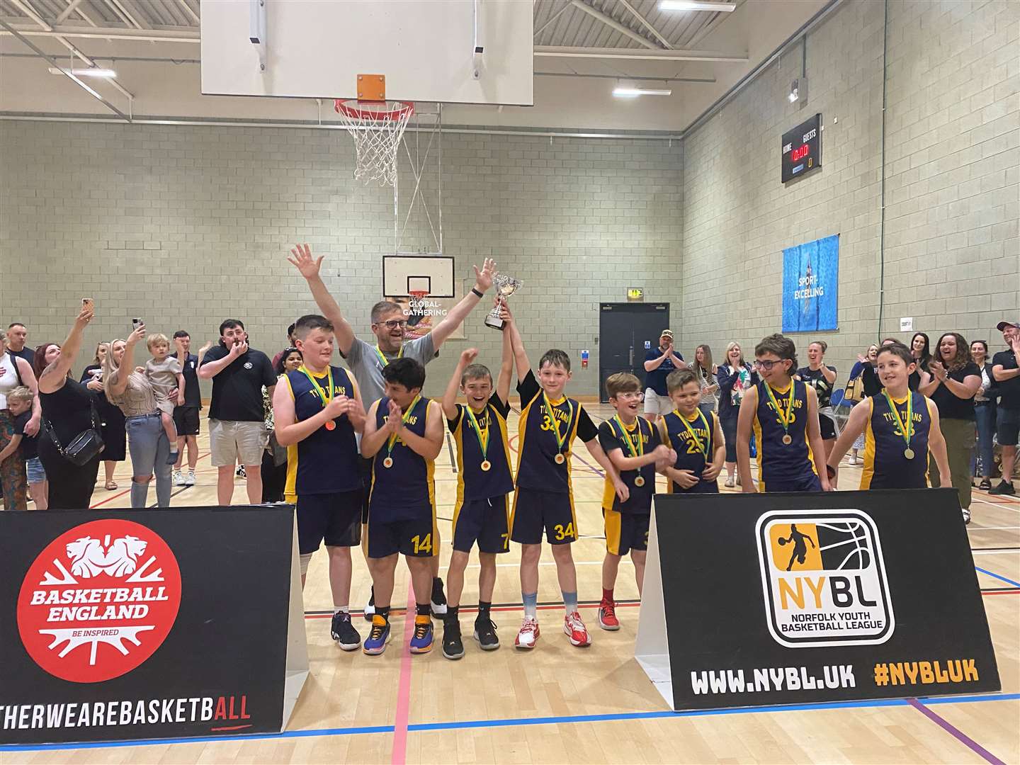 Celebrations for the teams