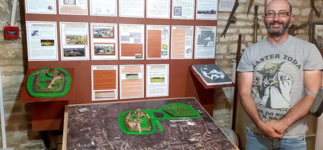 Steve Giullari is putting together a scale model of the castle