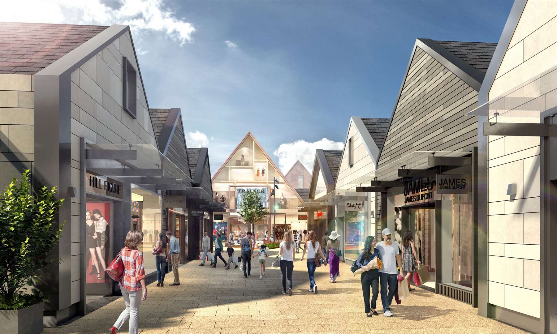 How part of the designer outlet village will look.