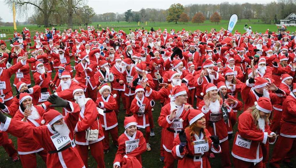 Warming up ready for the fun run