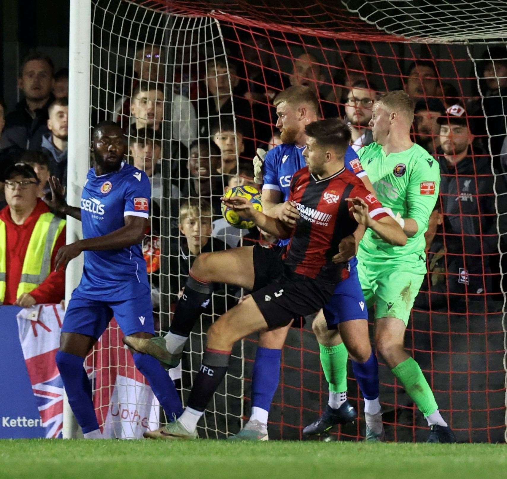 Action from Stamford's midweek defeat at Kettering Town. Photo: Rob O'Brien