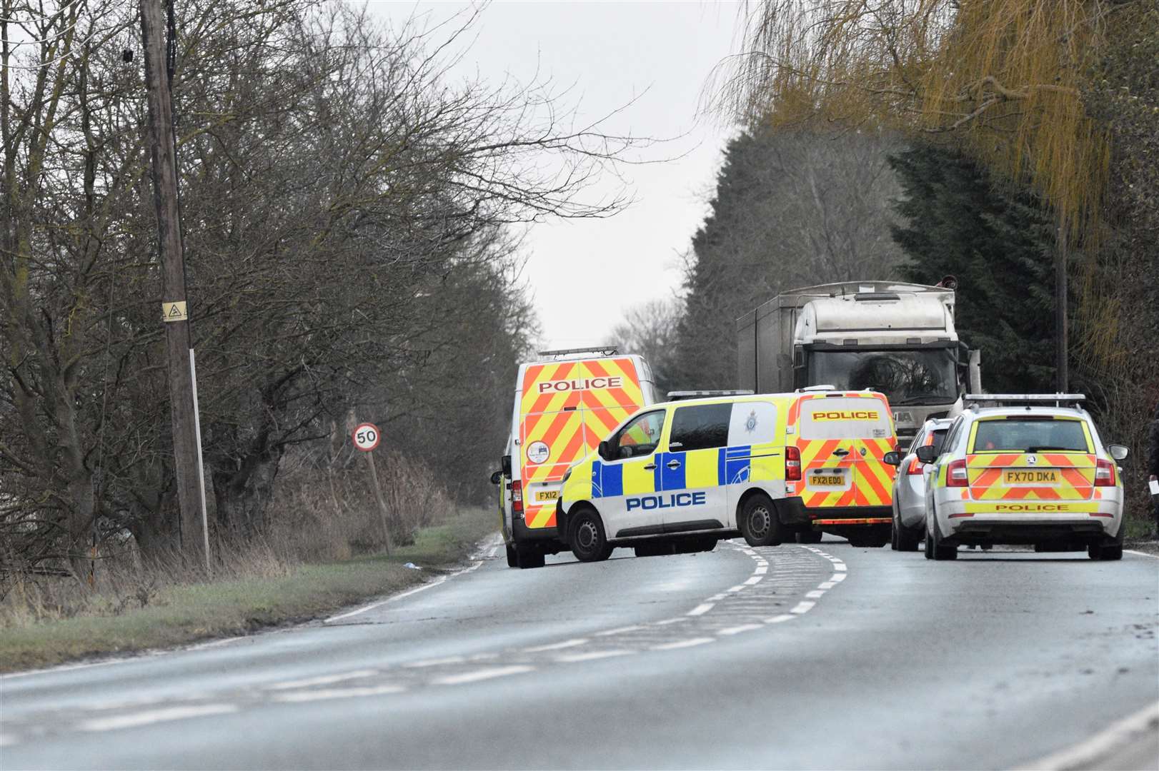 Emergency services near the accident scene. Photo: ROGER MORTISS (RSM Photography)