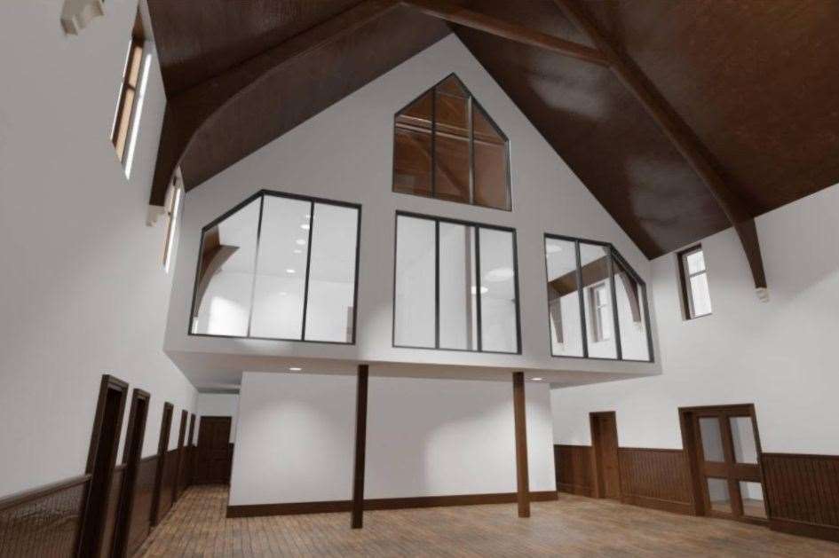 An architect's drawing of the proposed refurbishment.