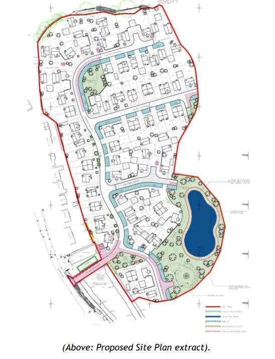 The proposed site plan to build 89 new homes on land to the East of Gaysfield Road, Fishtoft, Image: Gleeson Regeneration/Boston Borough Council
