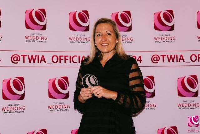 Jack Barton, of Pretty Quirky, was named Wedding Stylist of the Year for the East Midlands at The Wedding Industry Awards. Photo: Rose and Rainbow Photography
