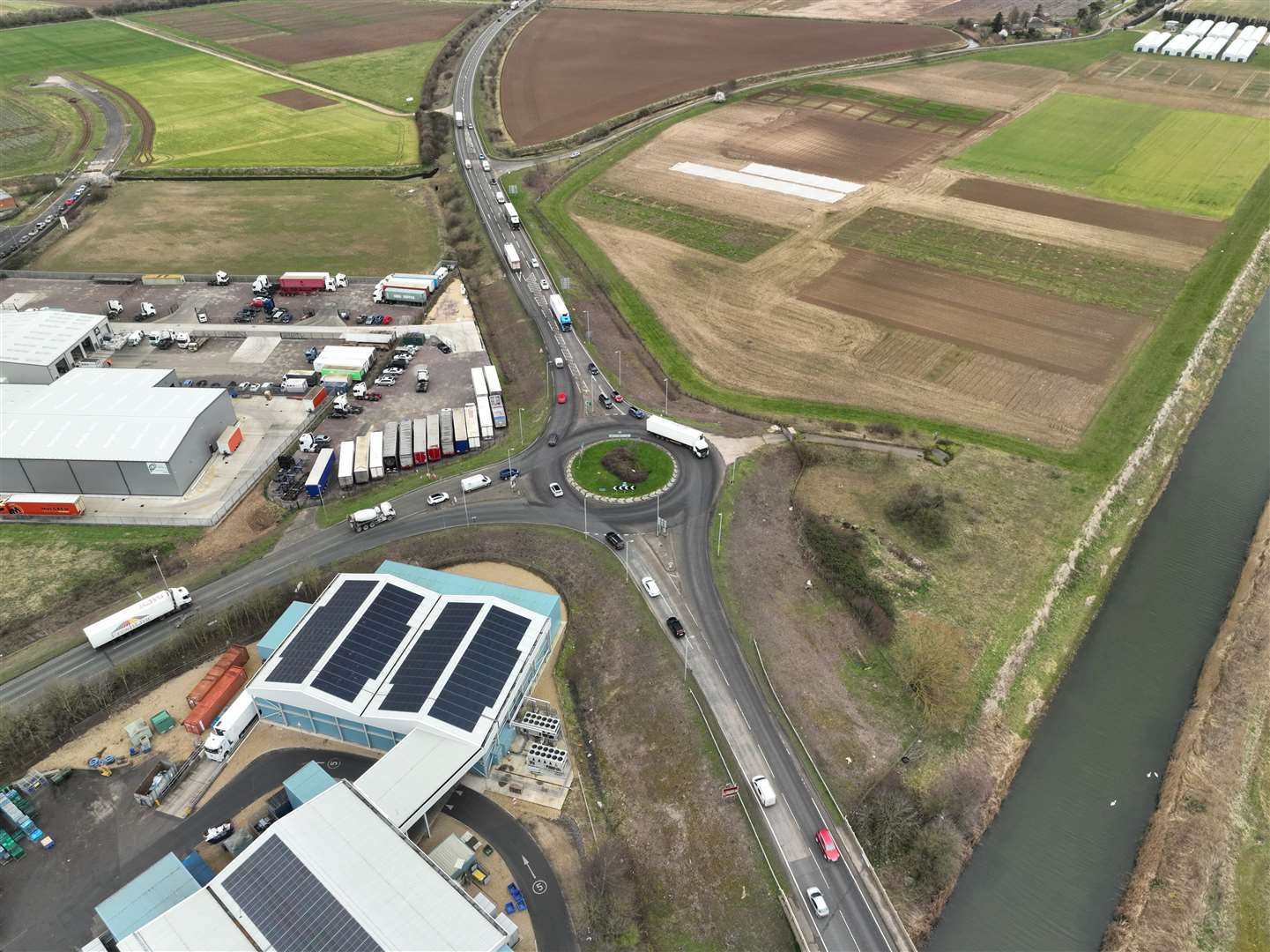 The Greencell roundabout at Pinchbeck. Photo: LCC