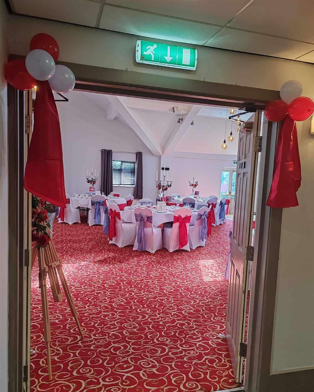 Entrance into the charity ball.