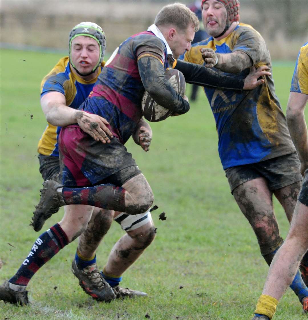 Action from Spalding's home defeat to Market Bosworth on Saturday. Photo: Chris Lowndes