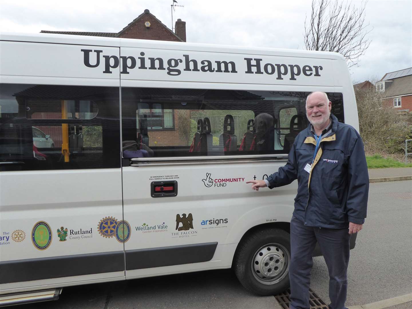 Coun Dave Ainslie with the Uppingham Hopper