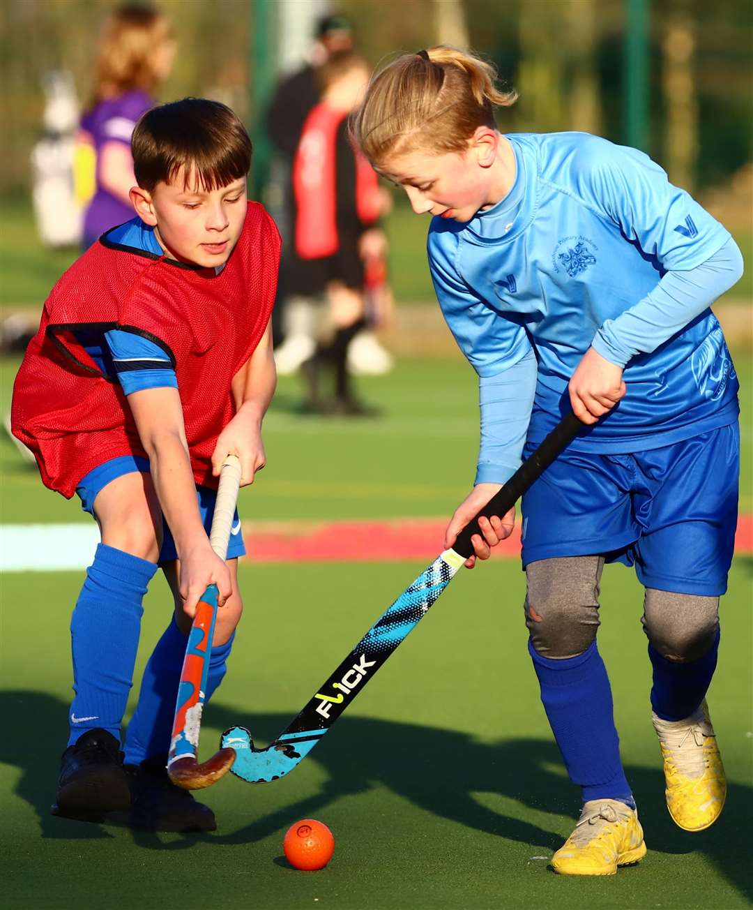 Action from the fourth of five primary school tournaments organised by Spalding Hockey Club. Photo: Nigel Cookson