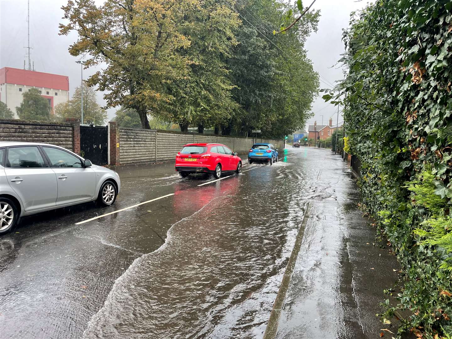 King's Road in Spalding is currently flooded