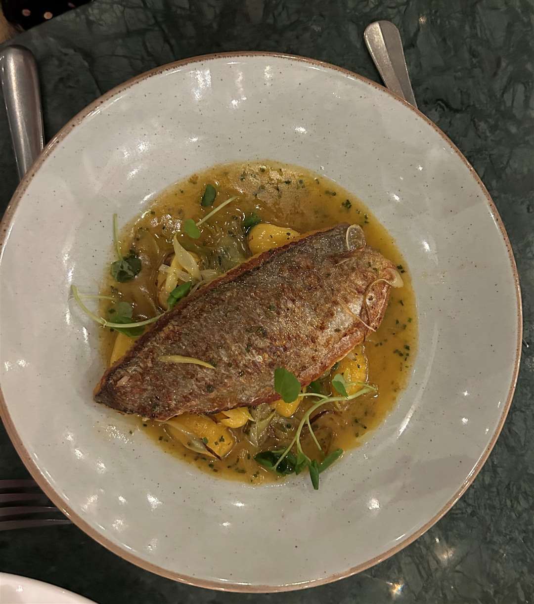 The grilled gilthead bream