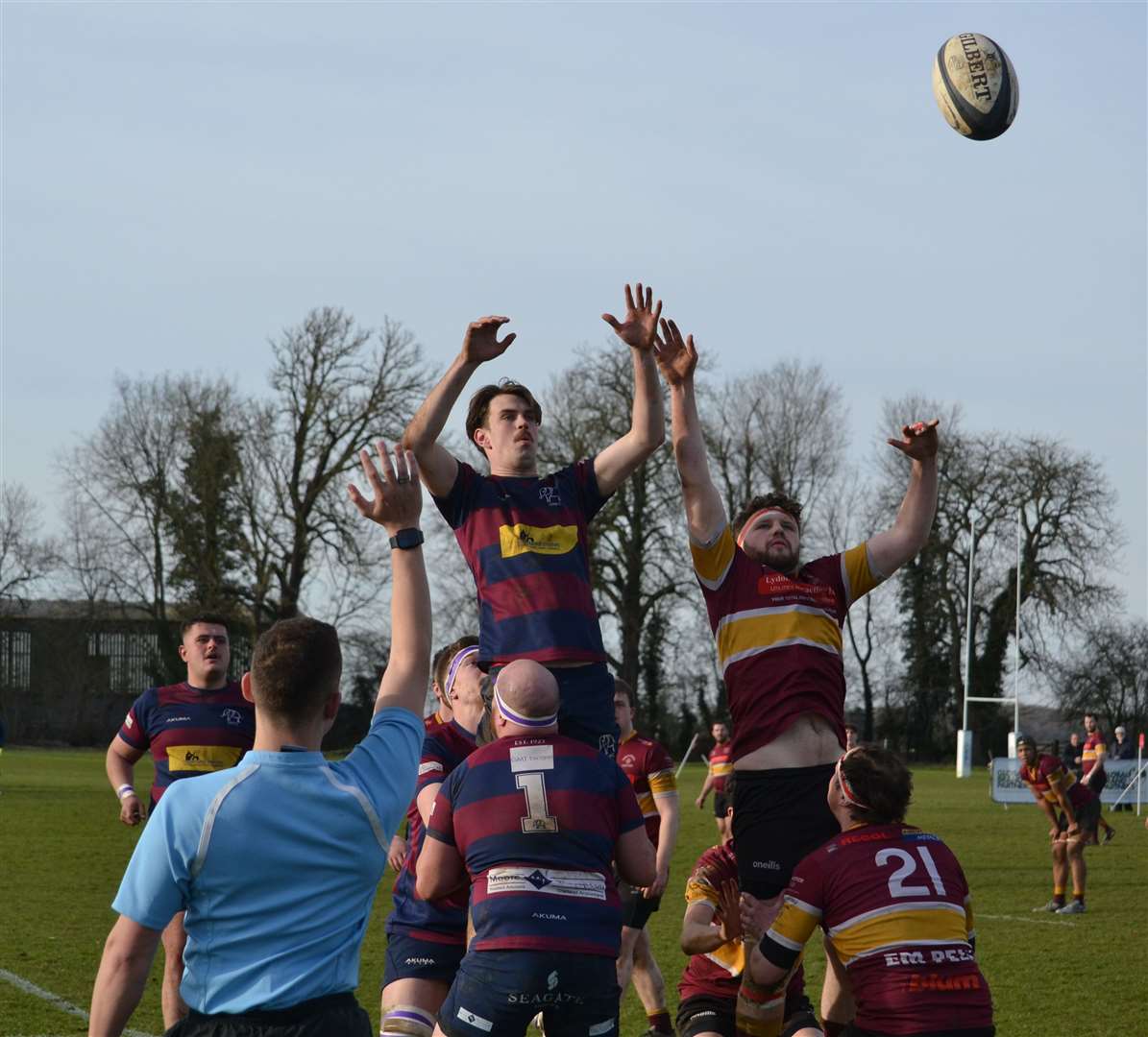 Action from Spalding's away win at Towcestrians on Saturday. Photo: John Constable