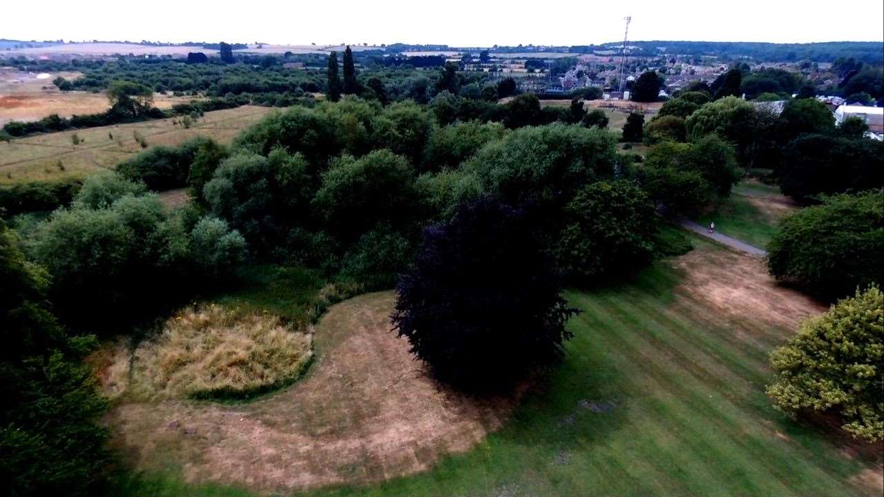 The parched marks revealed the footprint of lost buildings