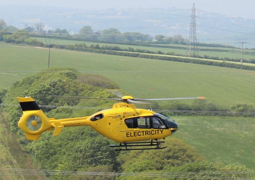 Western Power Distribution have been carrying out helicopter patrols.