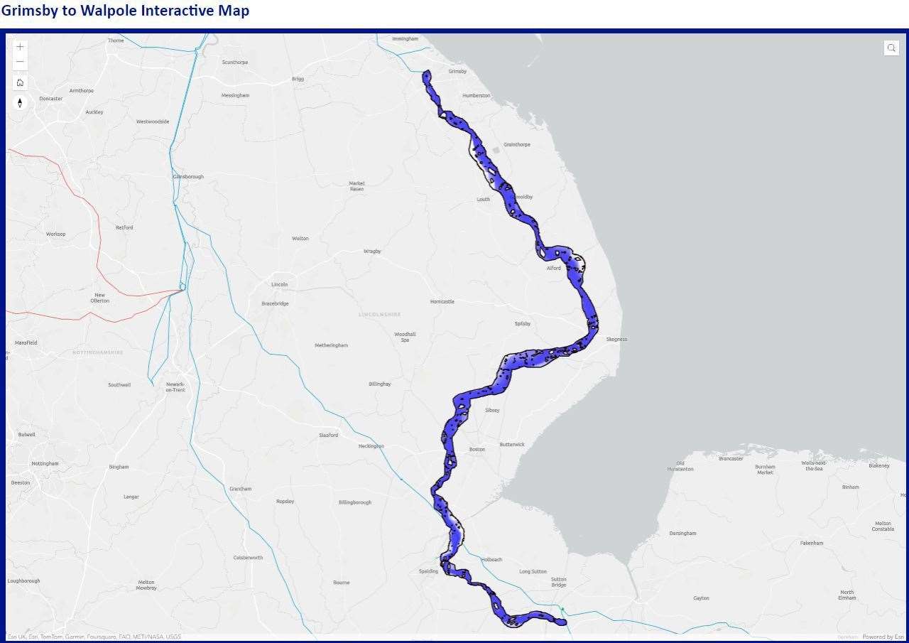 National Grid's proposed new Grimsby to Walpole network. Picture: National Grid