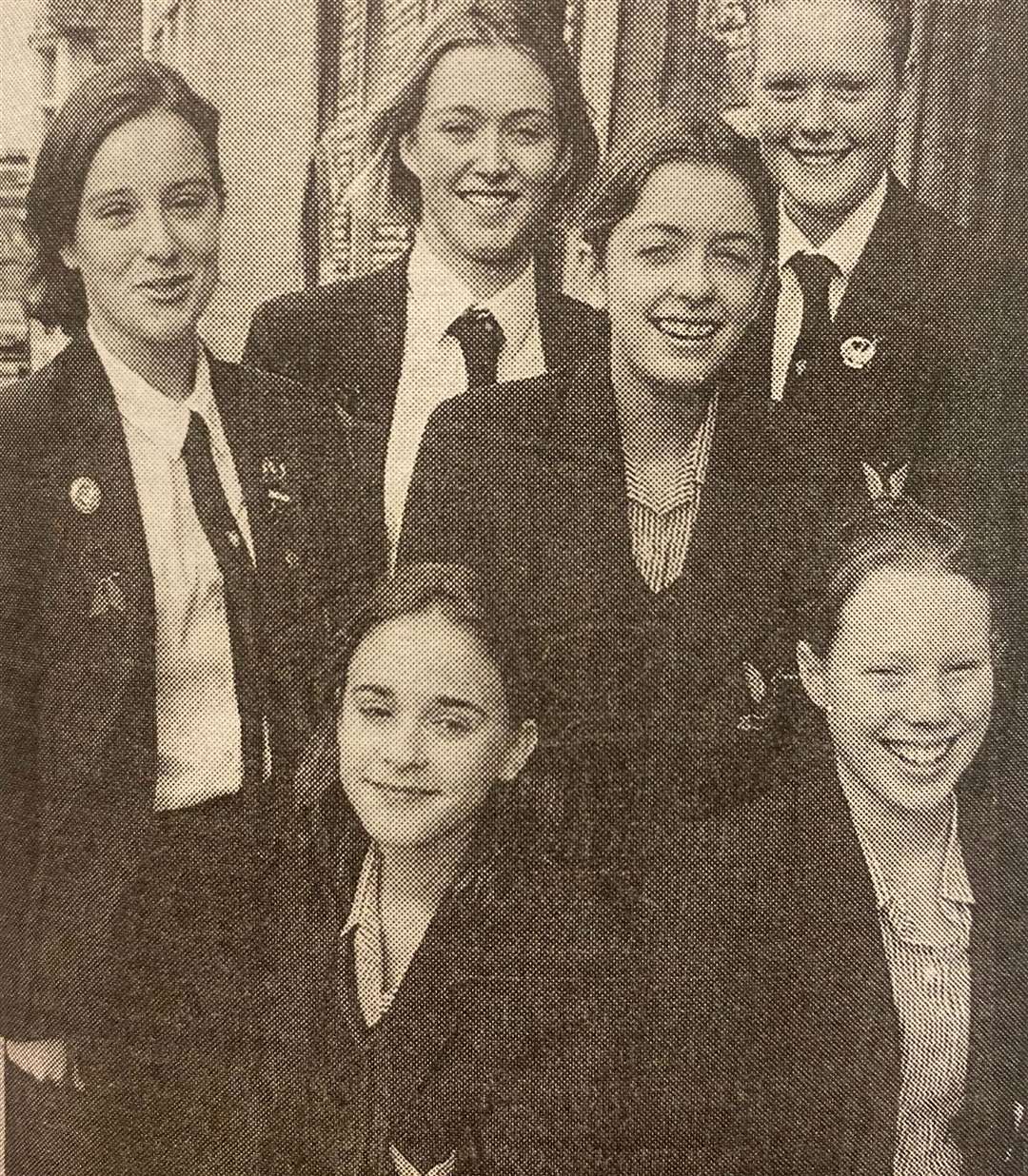 Stamford High School girls Phillippa Wills, Hannah Cheeseman, Harriet Ashby, Victoria Griffin, Claire Harrington and Gemma Russell who all took their speech and drama exams 25 years ago.