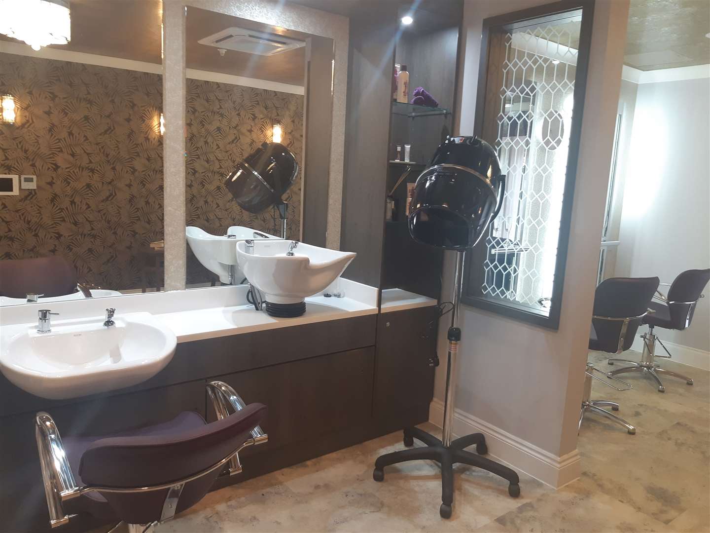 Residents can have their hair done and a manicure