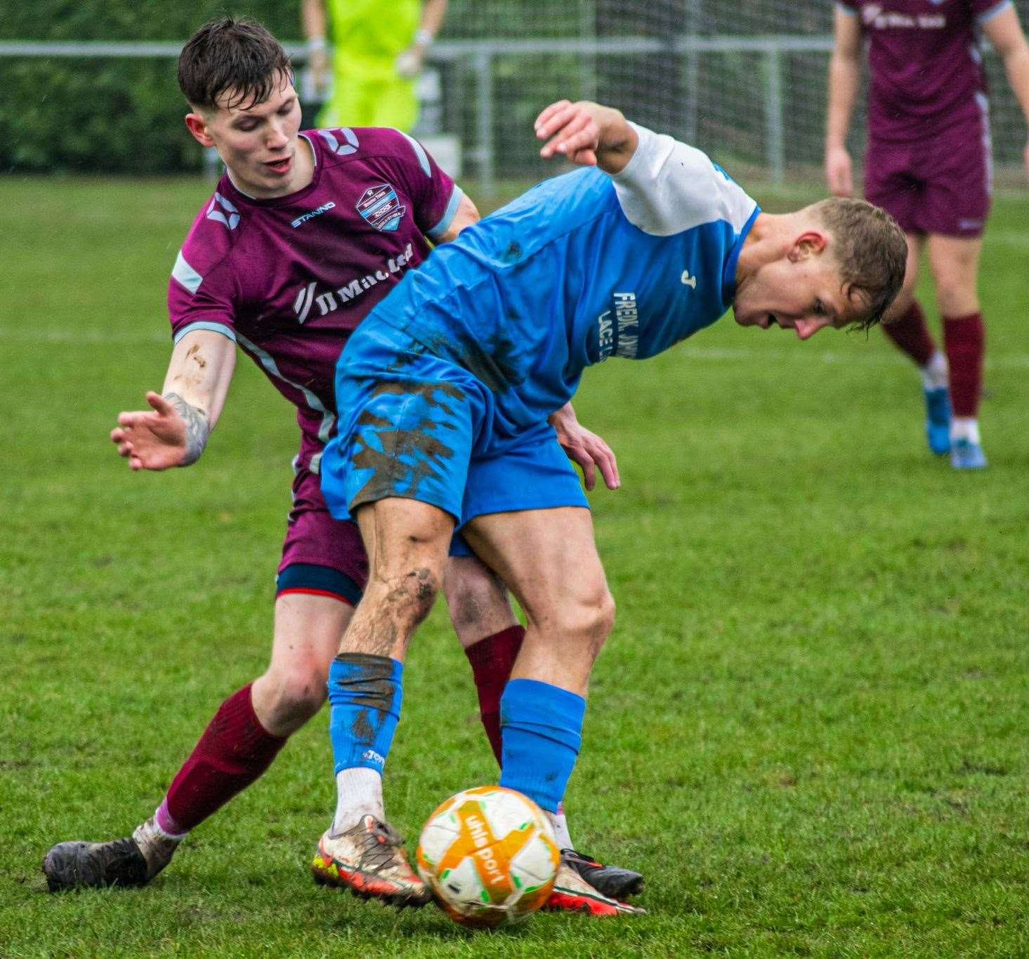 Match action from Bourne's home defeat to Kimberley Miners Welfare. Photo: Millie Deakin
