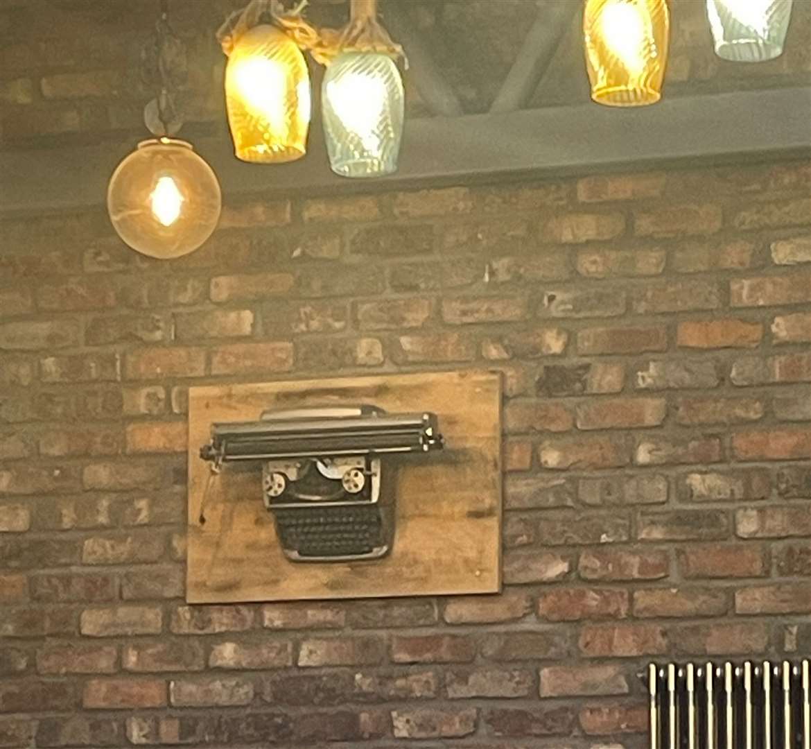 The typewriter was a nice touch