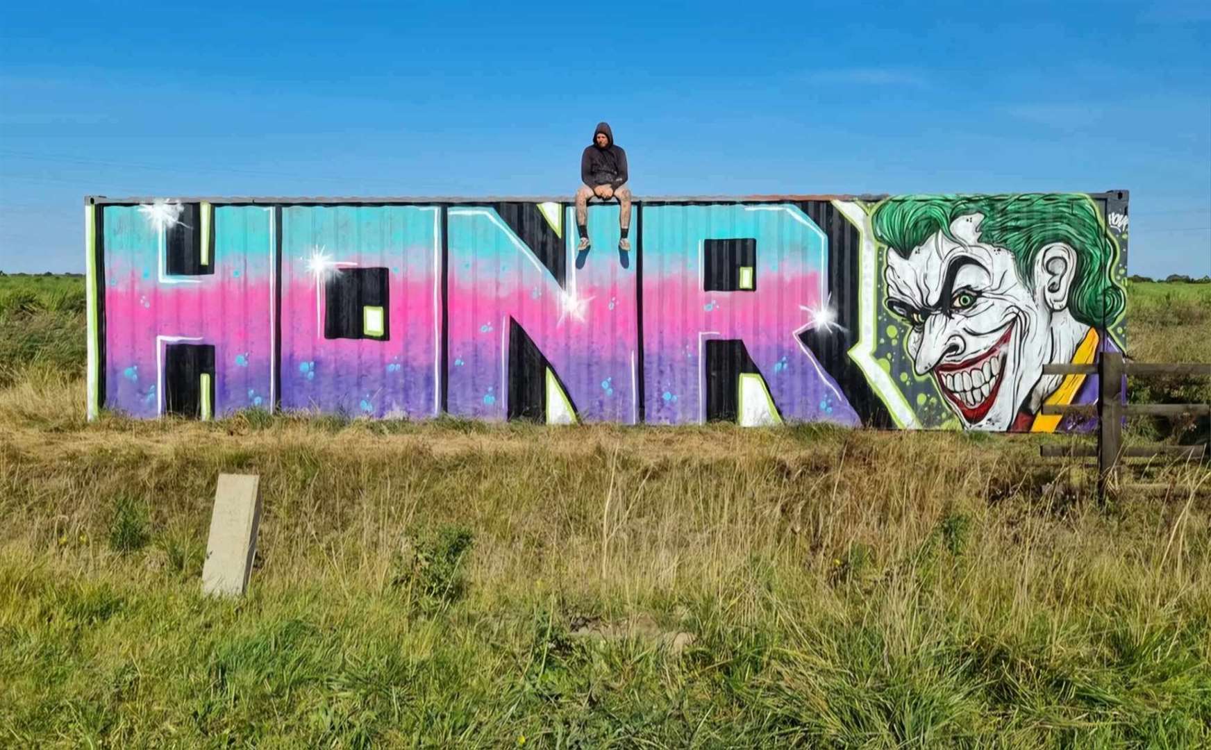 Karl Barfoot and his tag name HONR. PHOTO: SUBMITTED