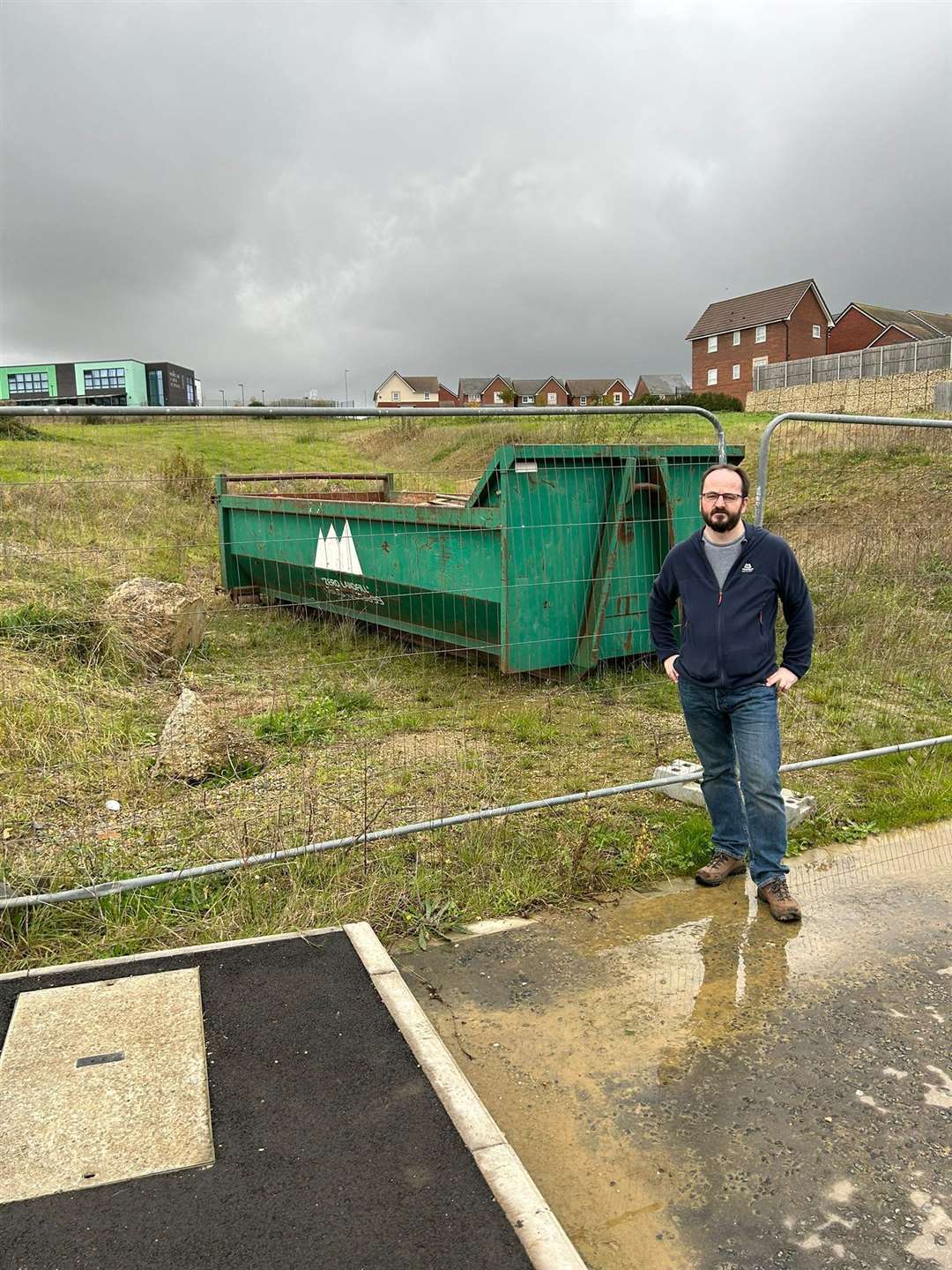 Paul Martin in front of the site which could host a community centre.