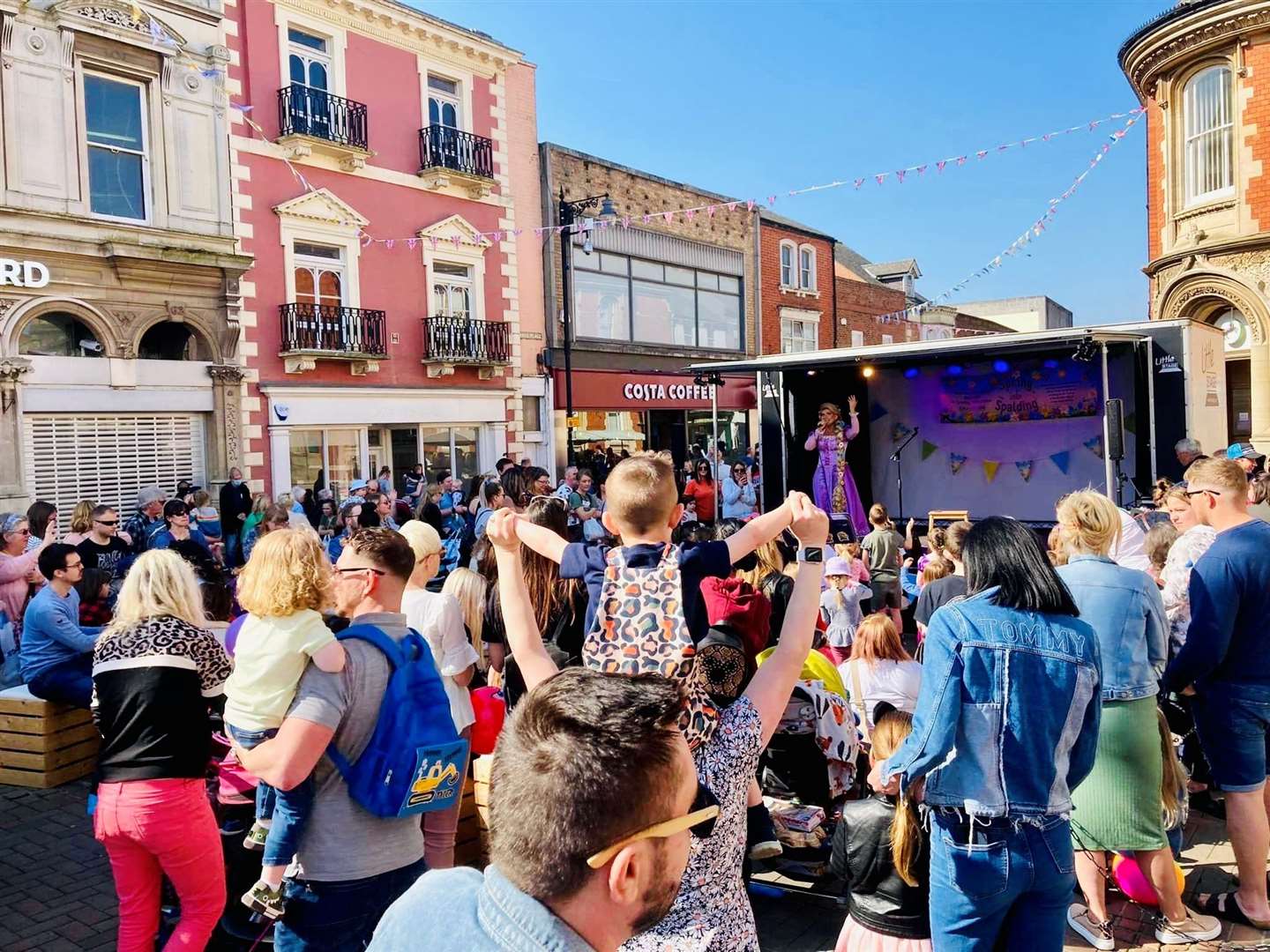 Crowds enjoy the music at the Spring into Spalding event