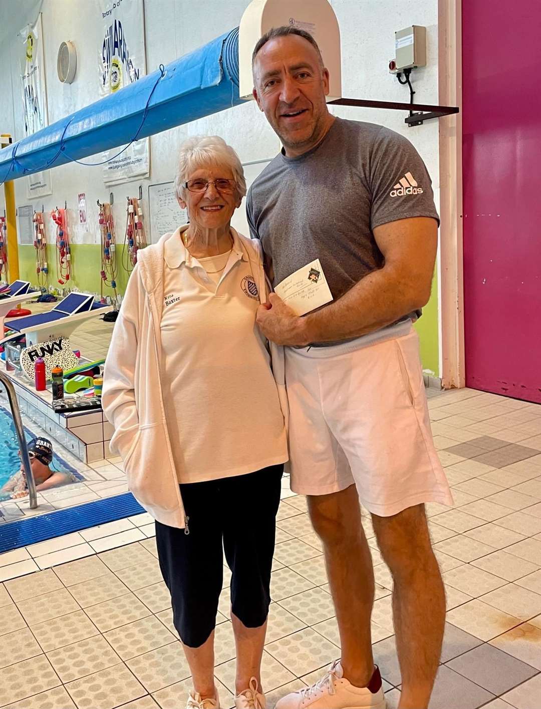 Chairman Christian Gleave (right) with Rita Baxter, who has been in the club since the 1960s.