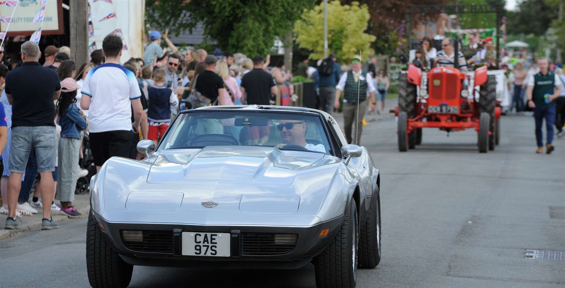 Classic cars were also involved in the parade