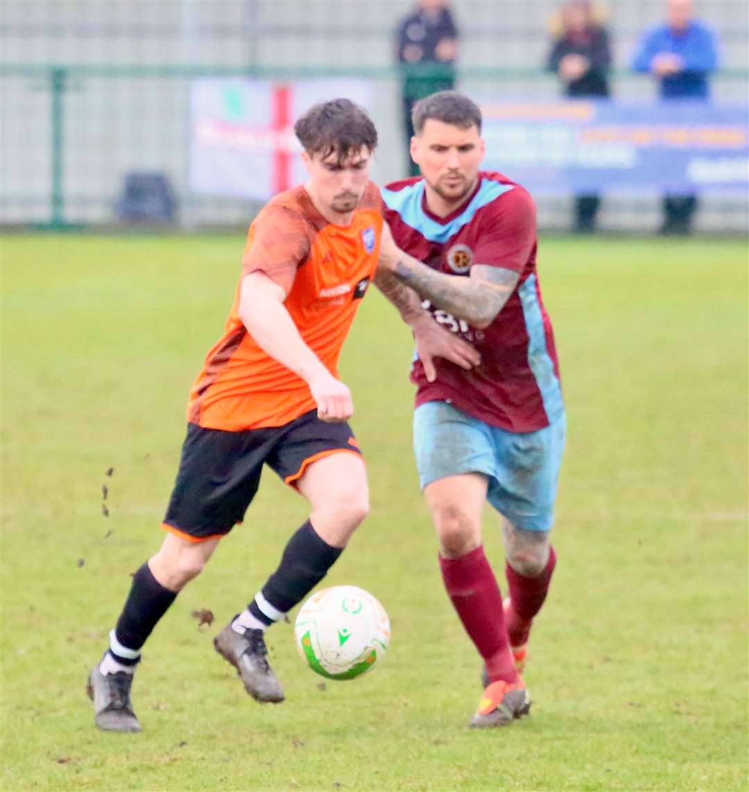Action from Deeping Rangers' home draw with Boston Town. Photo: Jason Richardson