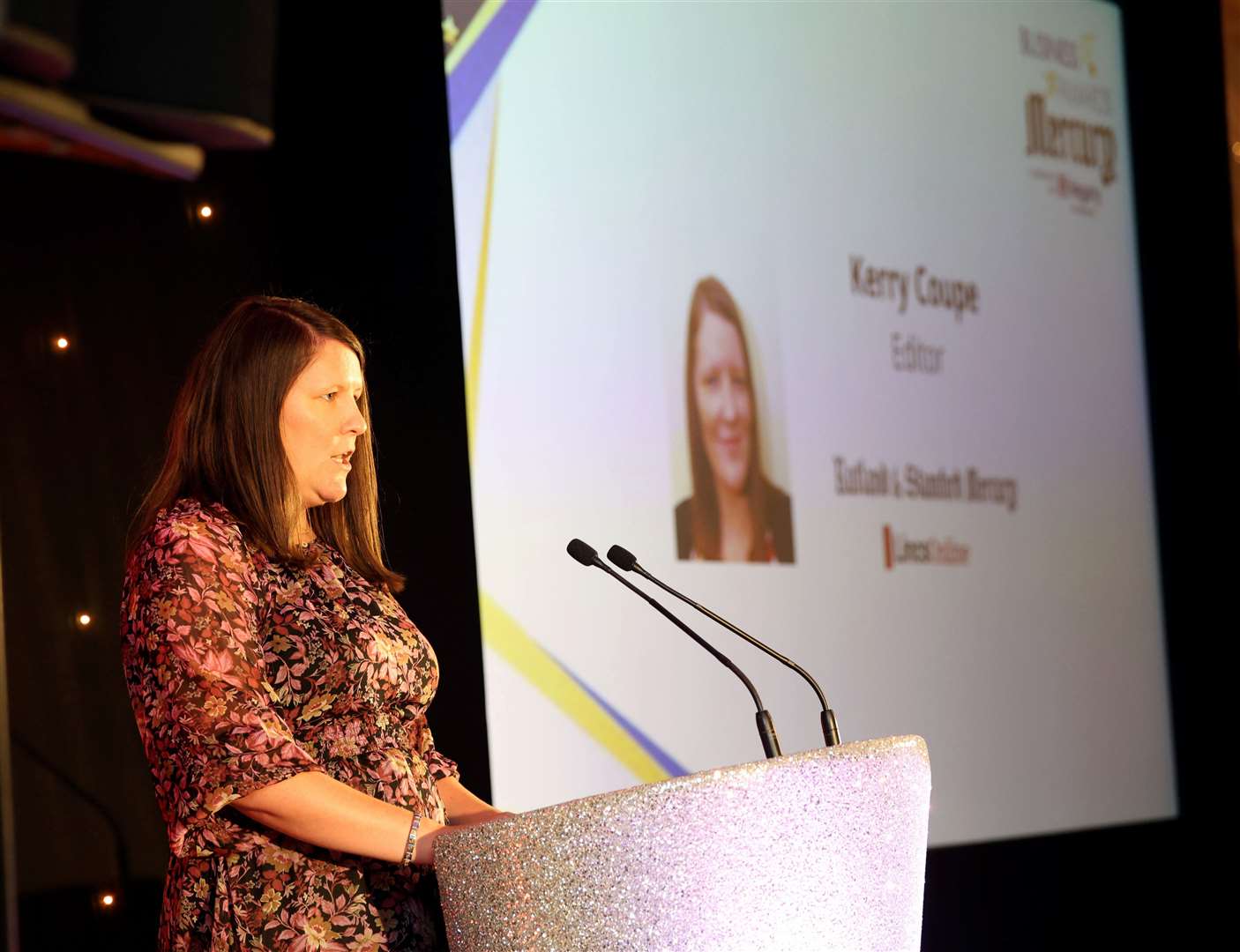 Mercury editor Kerry Coupe at the 2024 Rutland & Stamford Mercury Business Awards