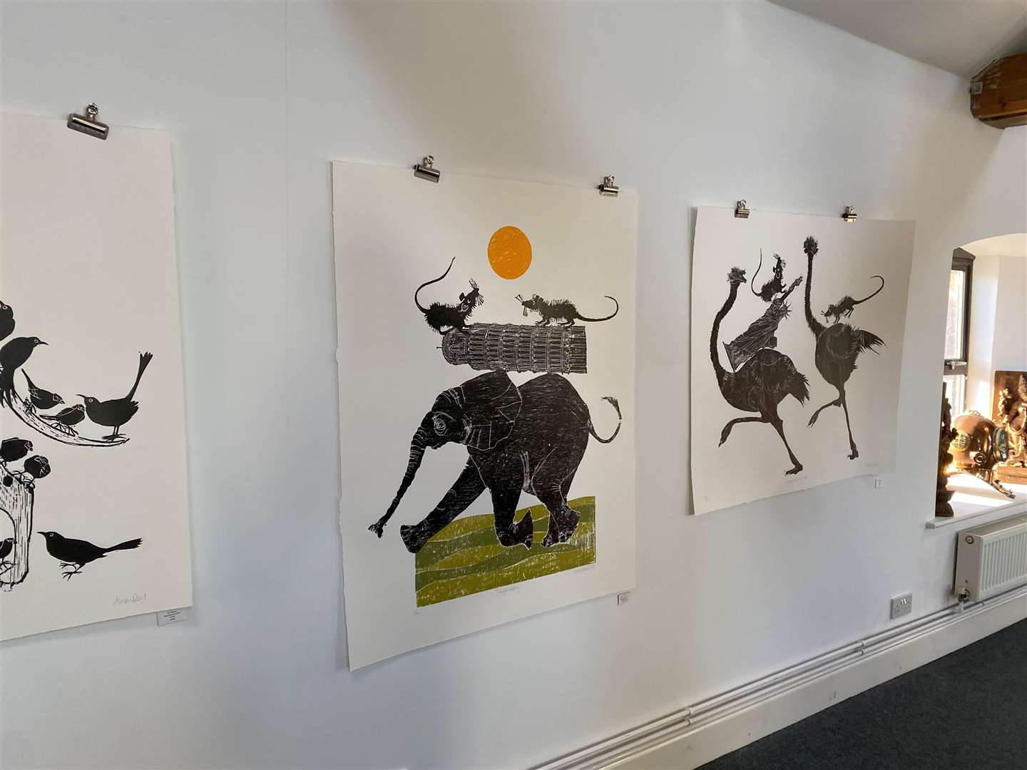 Some of the work on display.