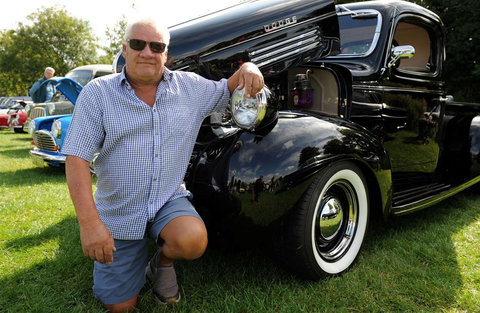 Mick Dearing and his Dodge pick up from Bourne. Photo: Chris Lowndes