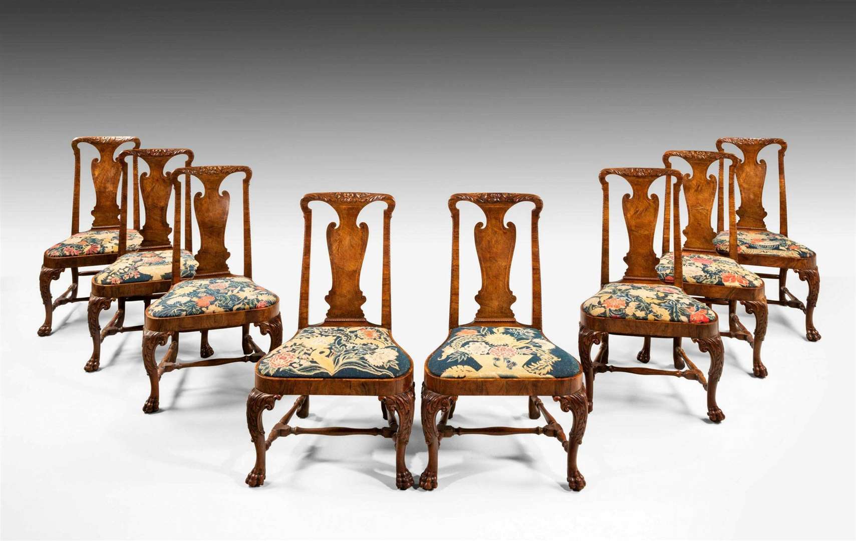 Lot 39: A set of eight George II walnut chairs, circa 1730 | Est. £40,000-60,000 (+ fees). (58822235)