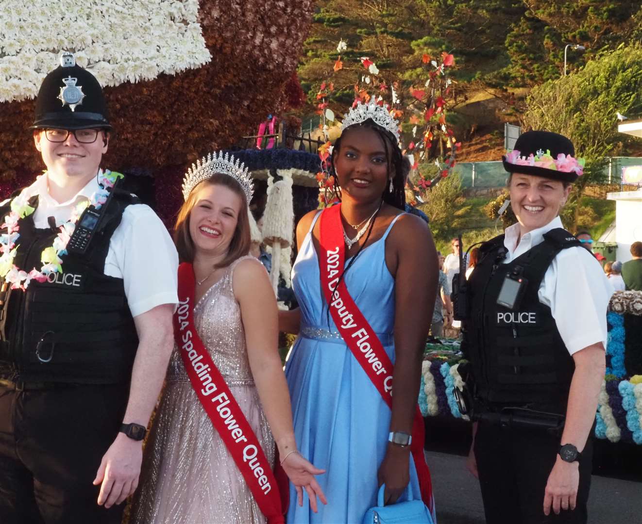 Becs Roberts and Demi Fontaine Gilchrist received a warm welcome in Jersey. PHOTO: SUBMITTED