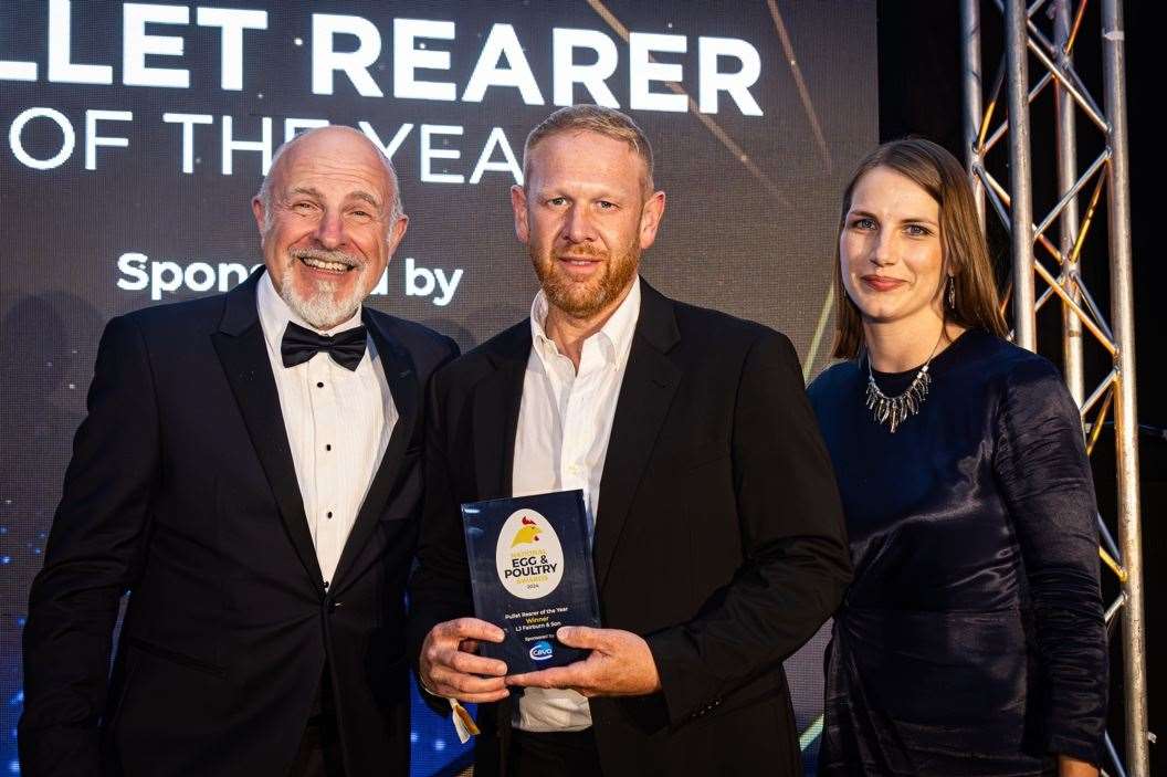 Host Simon Evans with CEO Daniel Fairburn and Sanja Horvat, UK & IE Broiler Lead for Ceva